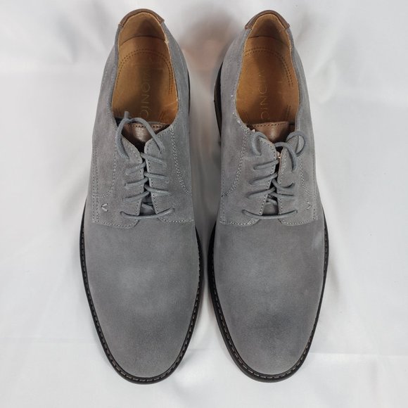 Mens Vionic Bowery Gray Suede Oxfords Size 13 main image 5